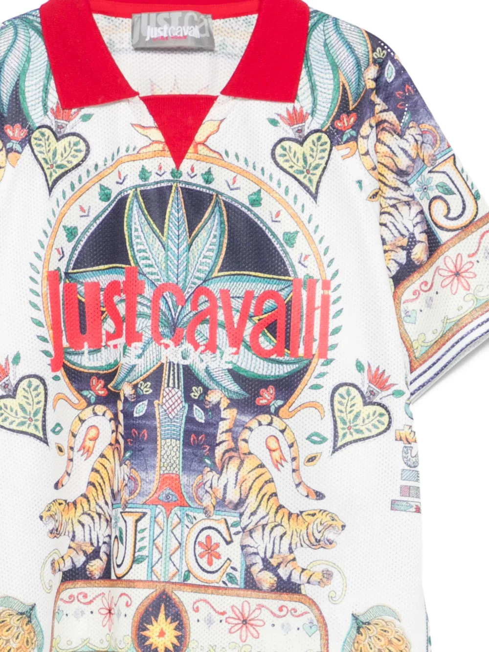  Just Cavalli Tiger-print Short-sleeve T-shirt - White 