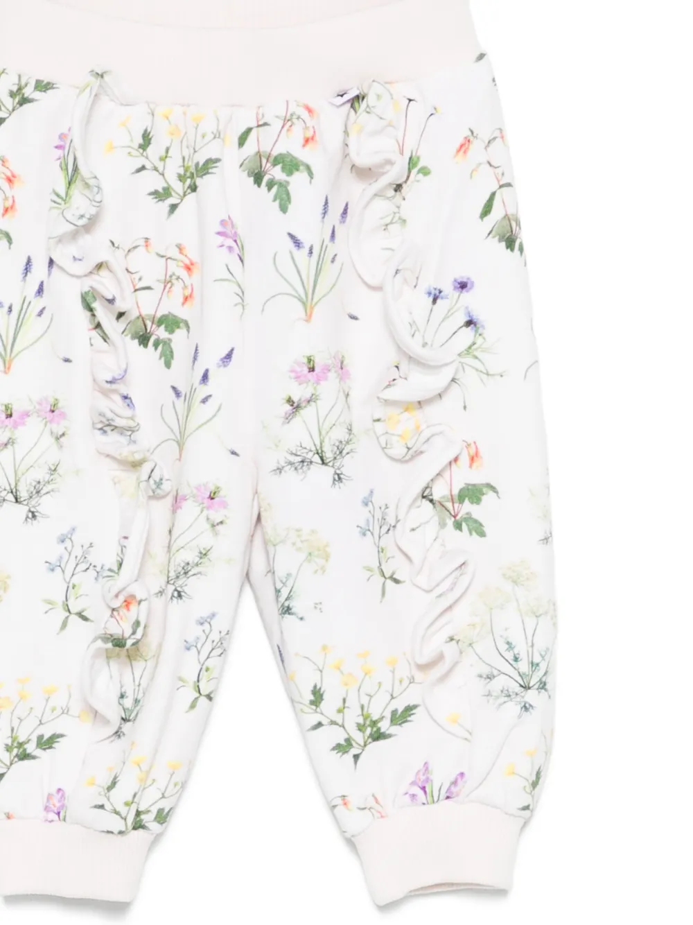 Molo Sallie trainingsbroek met bloemenprint en ruches Beige