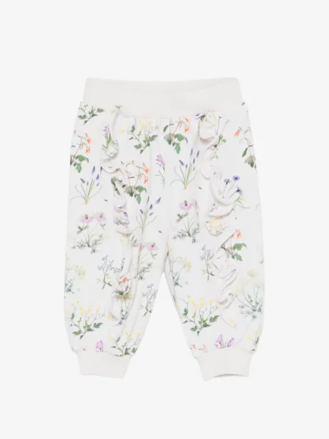 Molo Sallie ruffled floral-print track pants