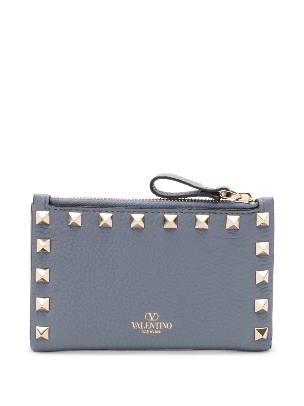 Valentino Garavani studded zip wallet - Grigio
