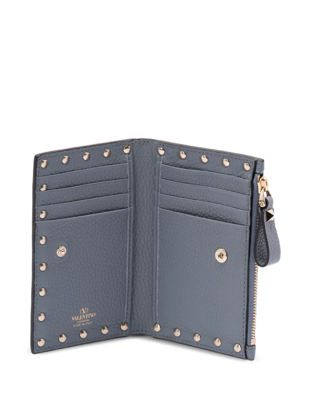  Valentino Garavani Studded Zip Wallet - Grey 