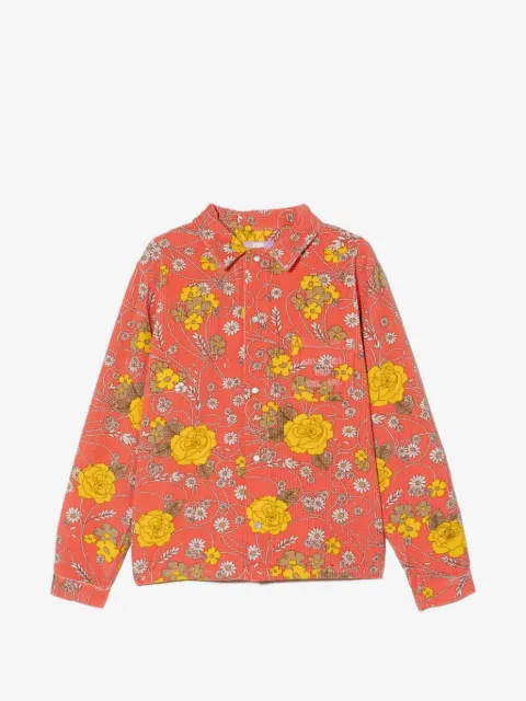 ERL KIDS floral-pattern chest-pocket shirt