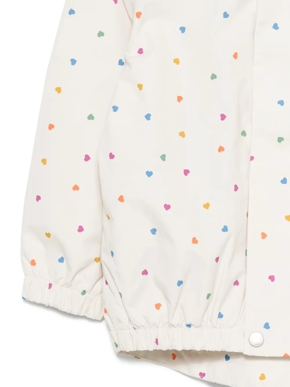 Waiton Heart-Print Hooded Rain Jacket