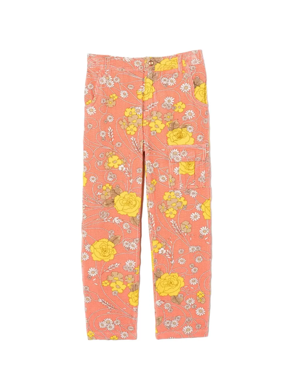 ERL KIDS floral-pattern trousers - Rosa