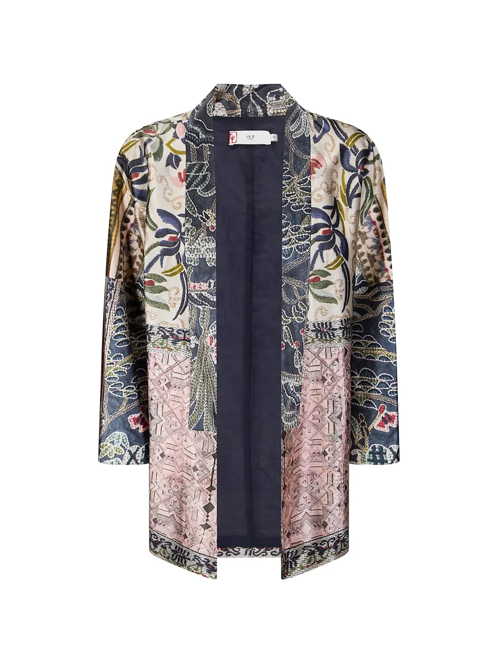 Hui Hui printed silk jacket - Toni neutri