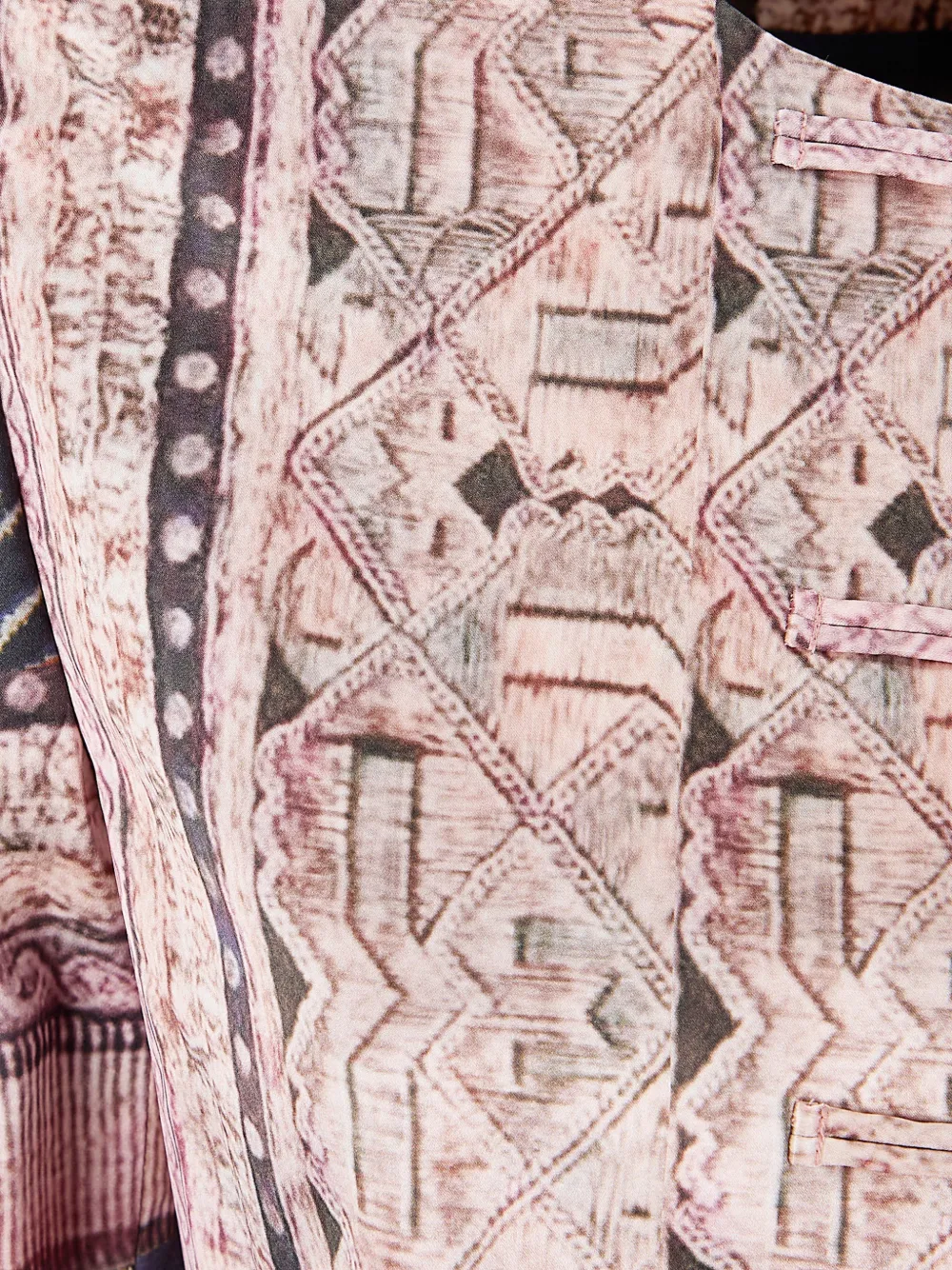  Hui Hui Geometric-print Jacket - Pink 