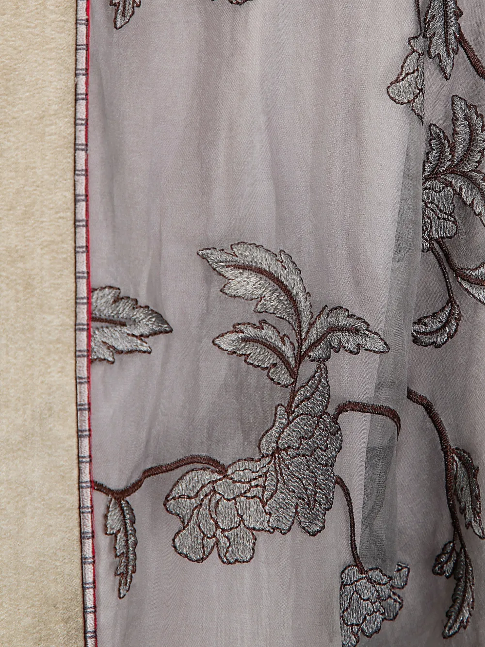  Hui Hui Floral-embroidered Kimono - Neutrals 
