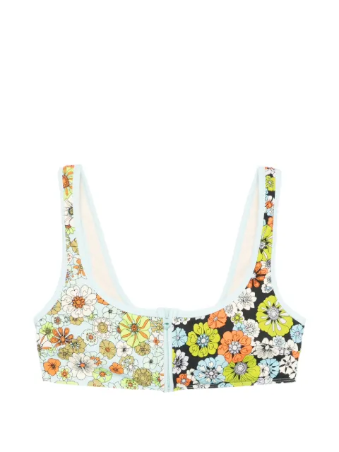 ALEMAIS floral-print bikini top