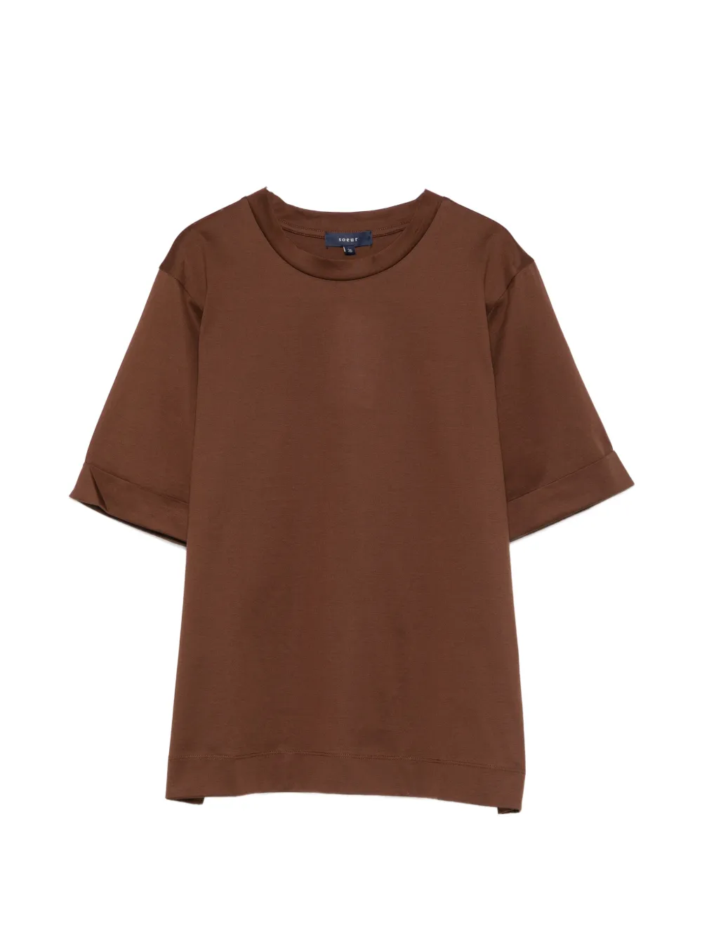 Soeur Ama cuffed T-shirt - Marrone