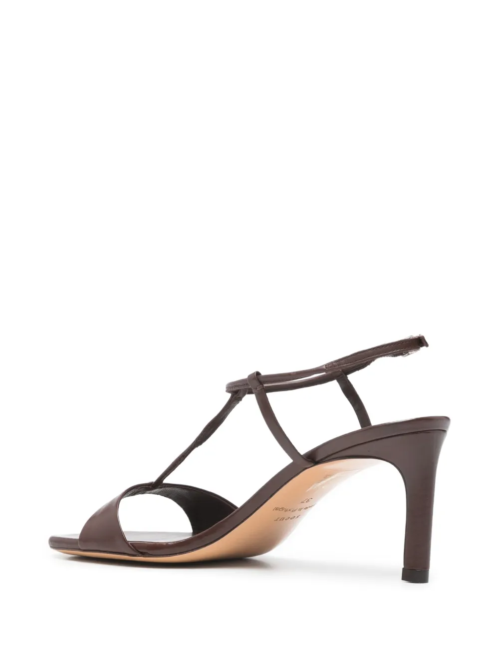  Soeur Cecille T-strap Heeled Sandals - Brown 