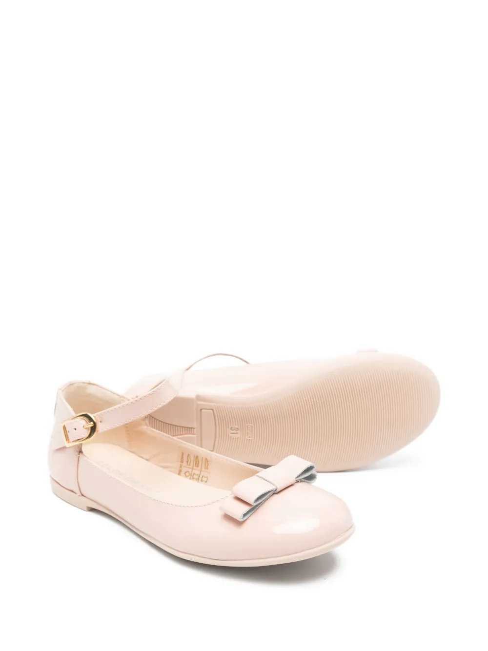 Colorichiari bow-detail ballet flats Roze