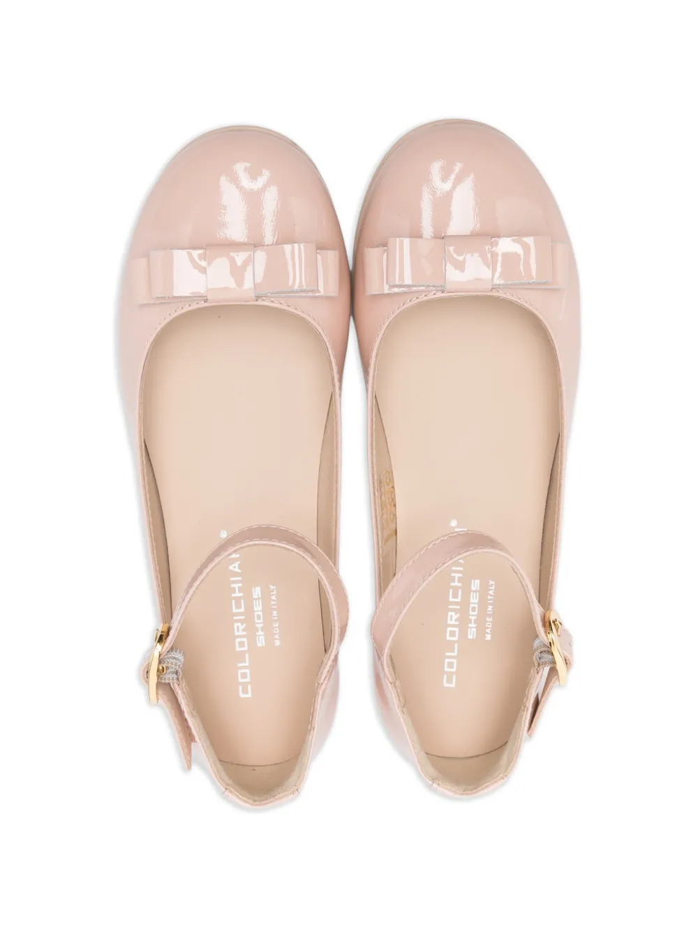 Colorichiari bow-detail ballet flats Roze