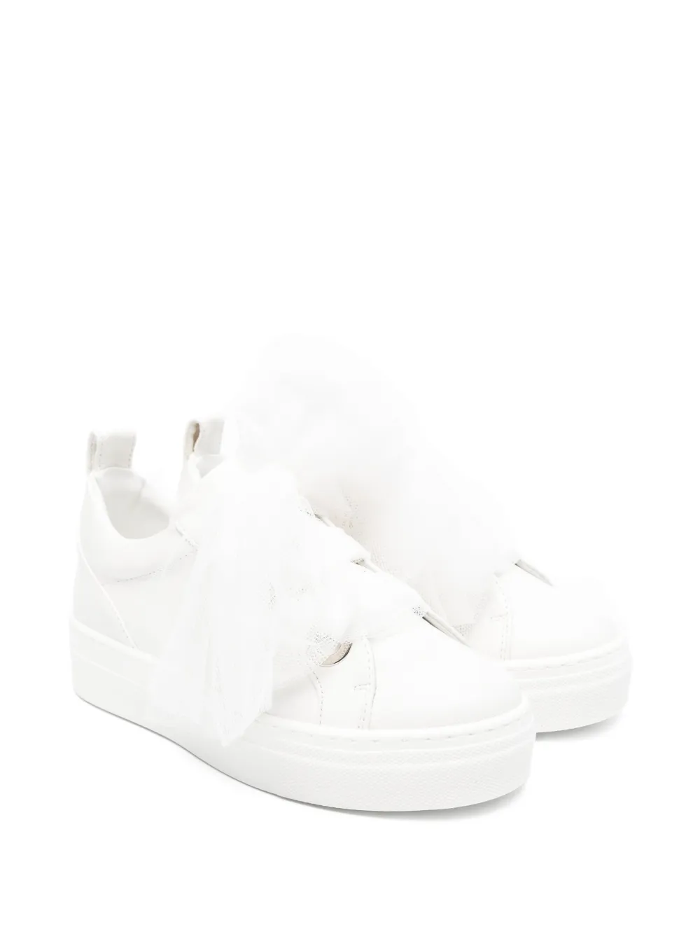 Colorichiari bow-detail low-top sneakers - Bianco