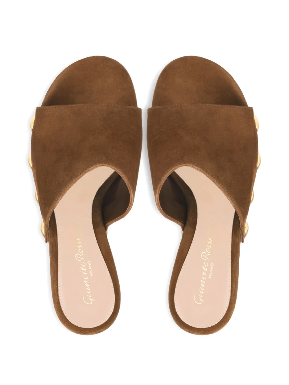 Gianvito Rossi Sandalen met plateauzool Bruin