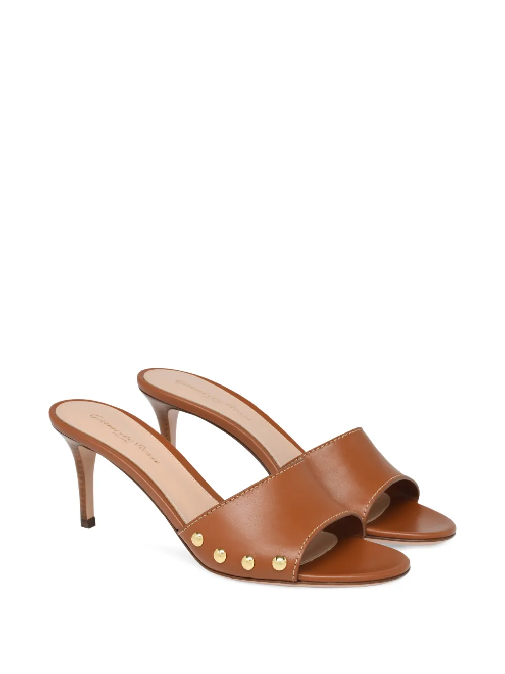 Gianvito Rossi Sandalen met studs Bruin