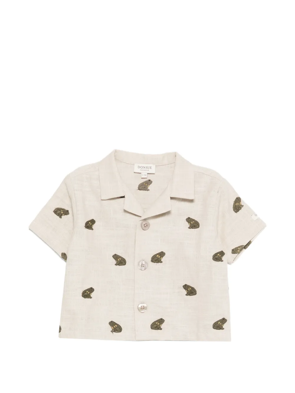 Donsje Deccie frog button-down shirt - Toni neutri