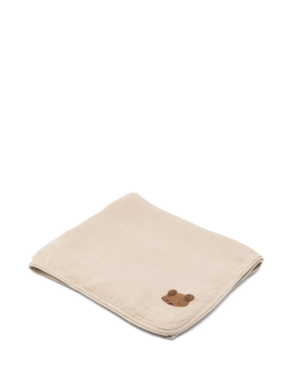 Donsje Plokie embroidered muslin blanket - Toni neutri