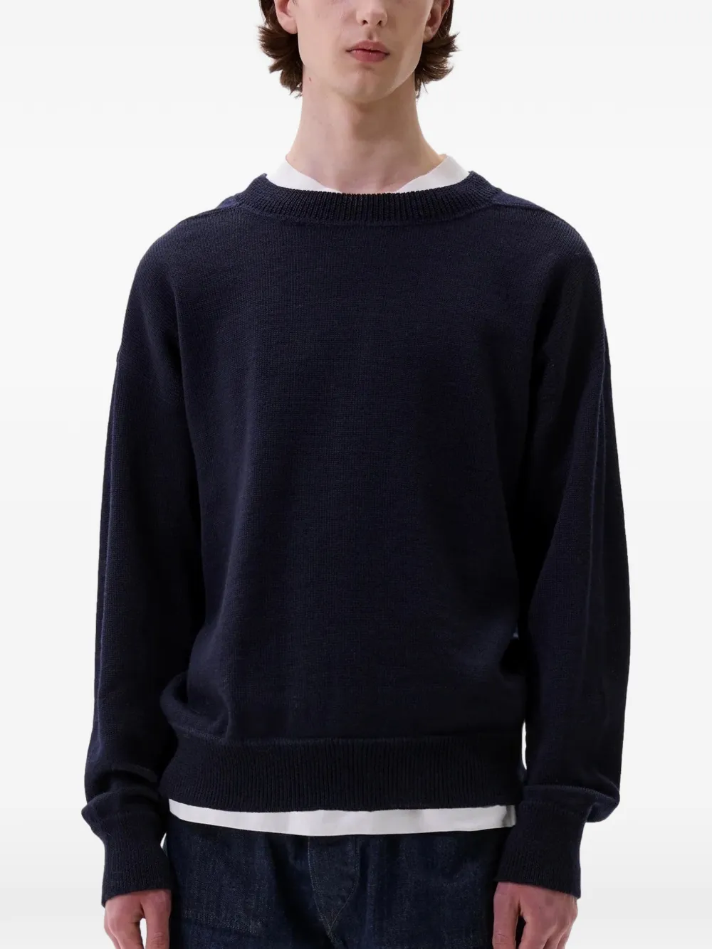  Margaret Howell Flatlock Guernsey Sweater - Blue 