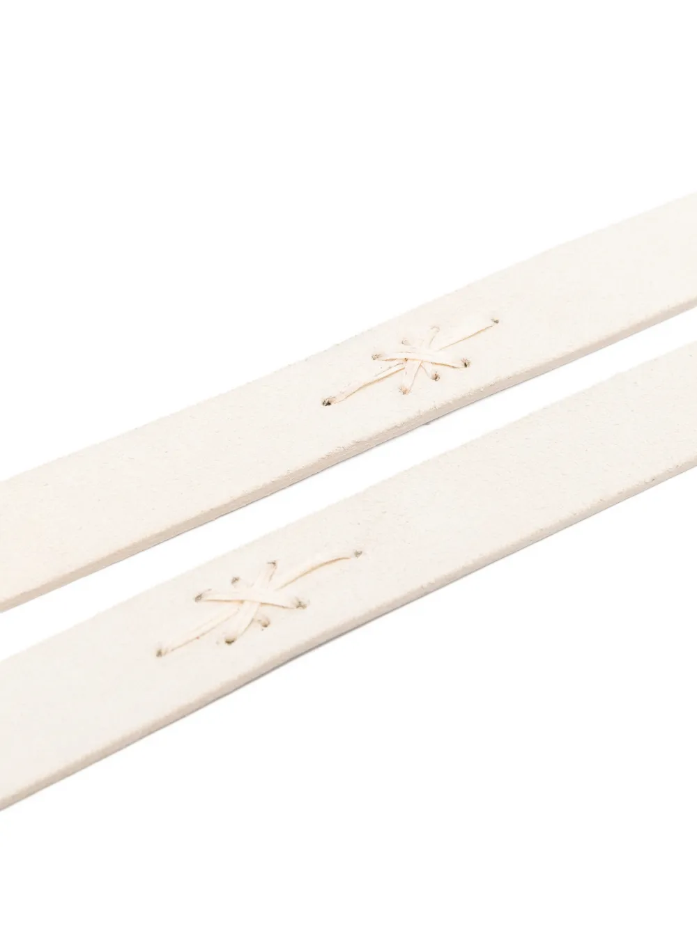  Eleventy Stitched Leather Belt - Neutrals 