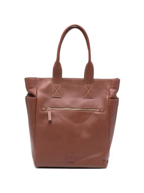 Eleventy zip-fastening leather tote bag