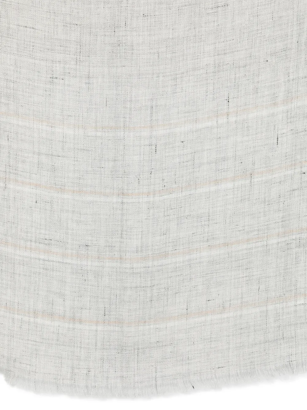 Eleventy Striped-pattern Linen Scarf - Grey 