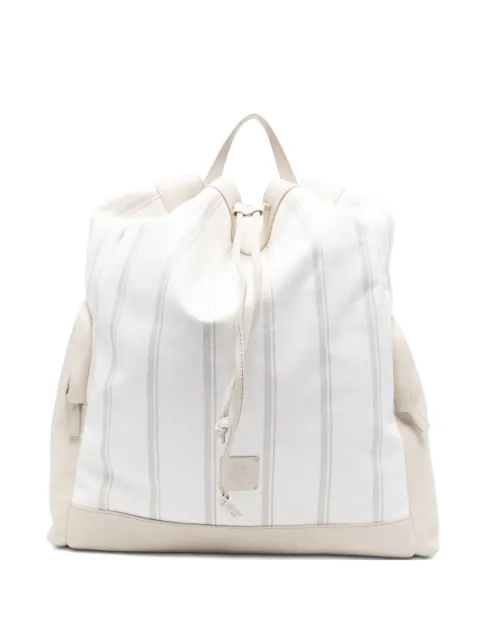 Eleventy striped-pattern drawstring backpack