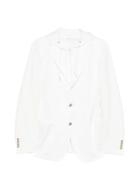 Eleventy hooded single-breasted jacket