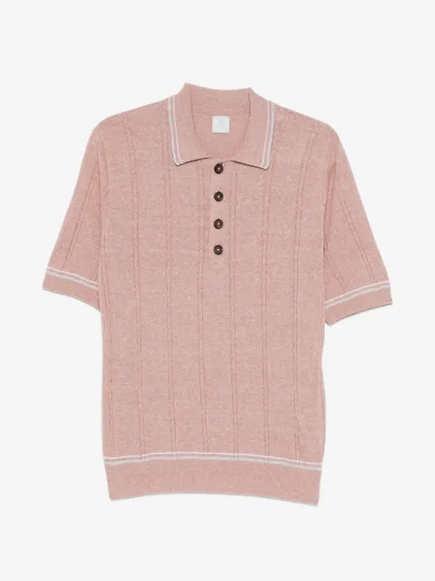 Eleventy buttoned knitted polo shirt