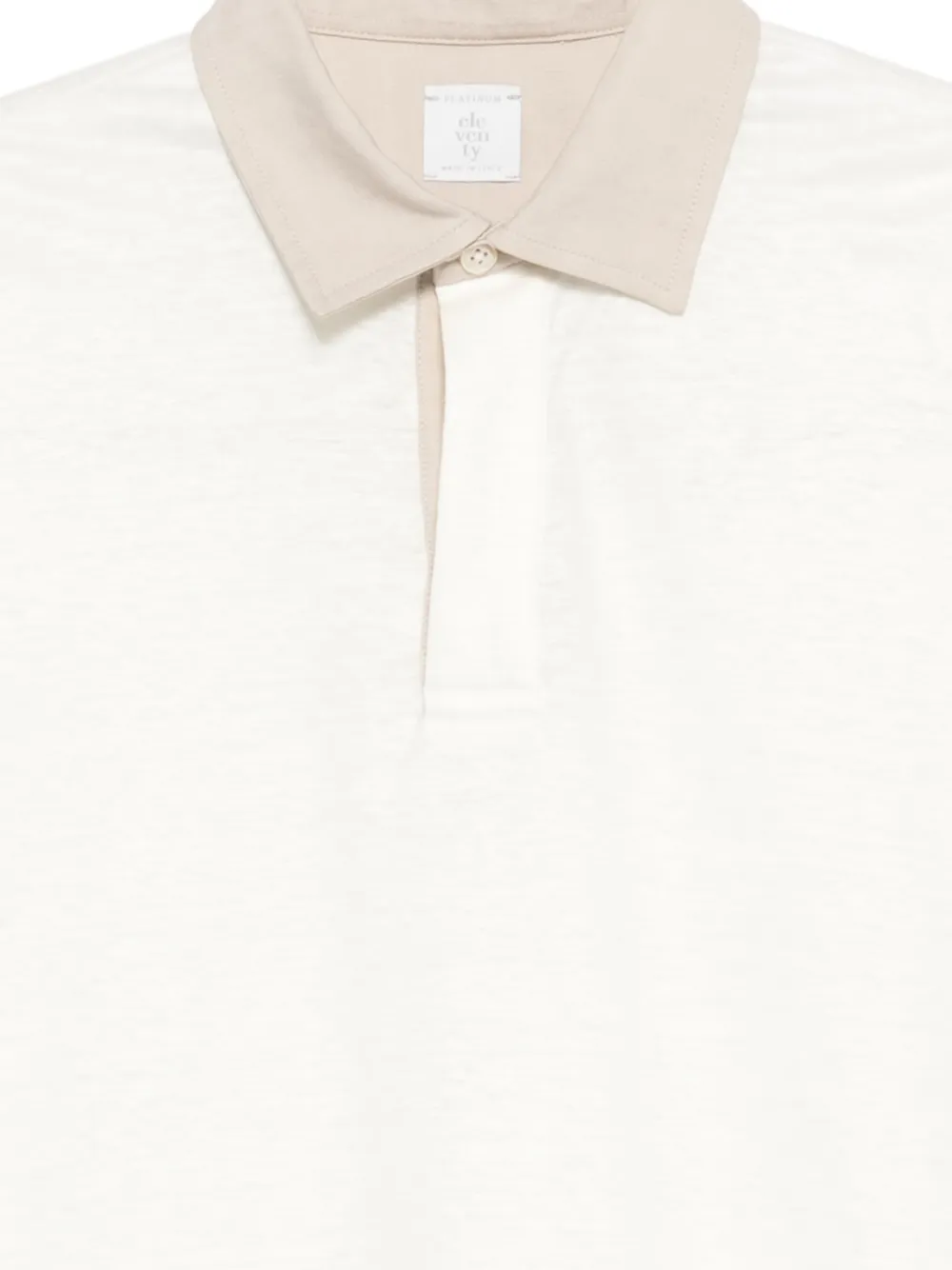 Eleventy Poloshirt met contrasterende kraag Beige