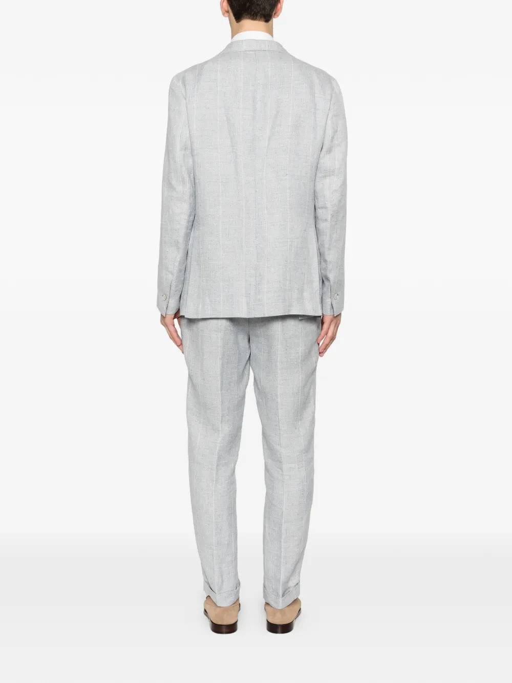  Eleventy Pinstripe Single-breasted Suit - Blue 