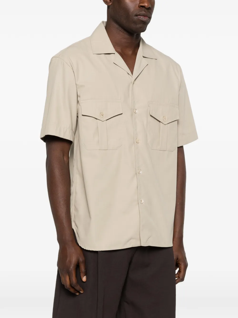 Eleventy Overhemd met zak Beige