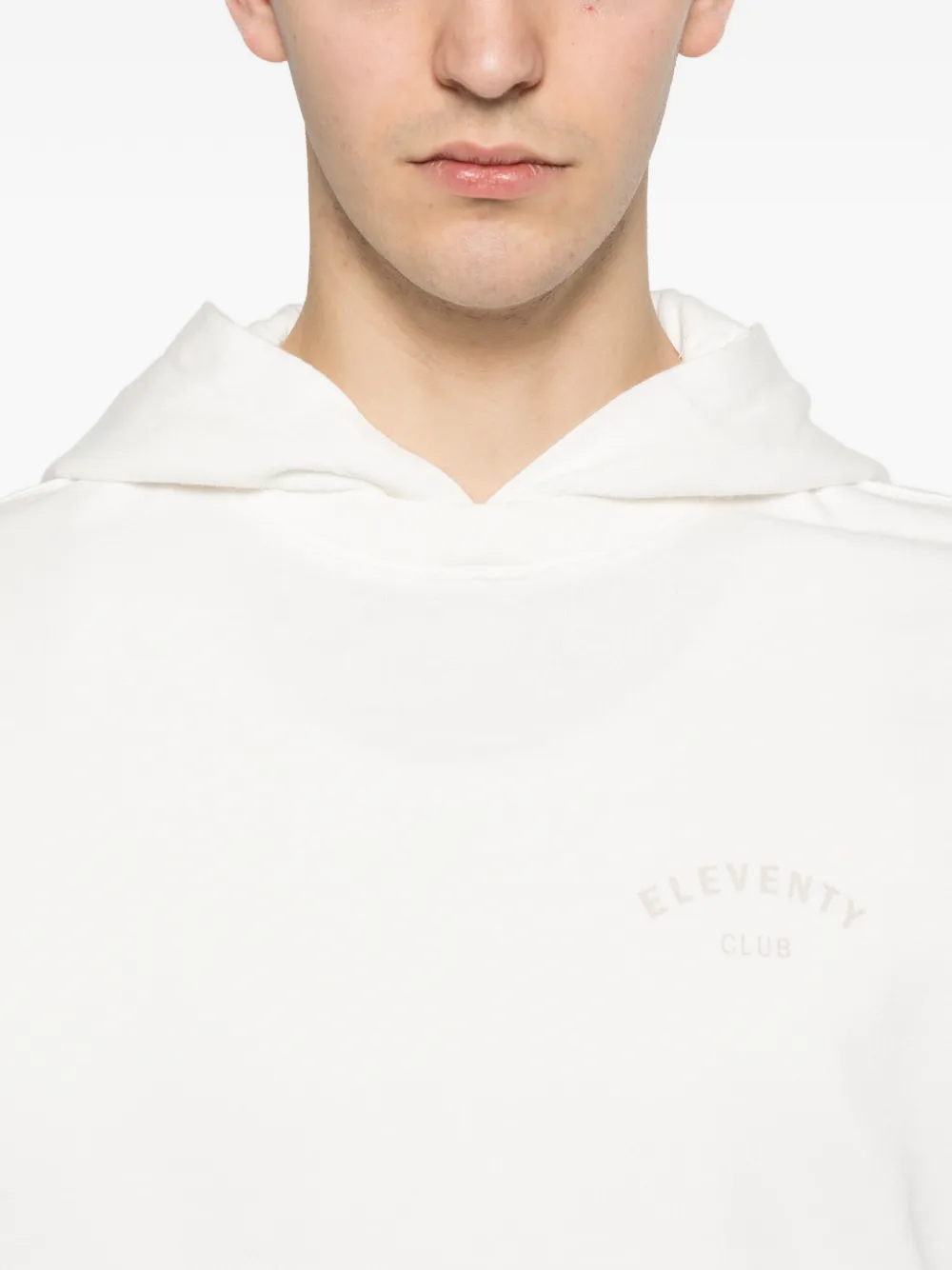 Eleventy Hoodie met ronde hals Wit