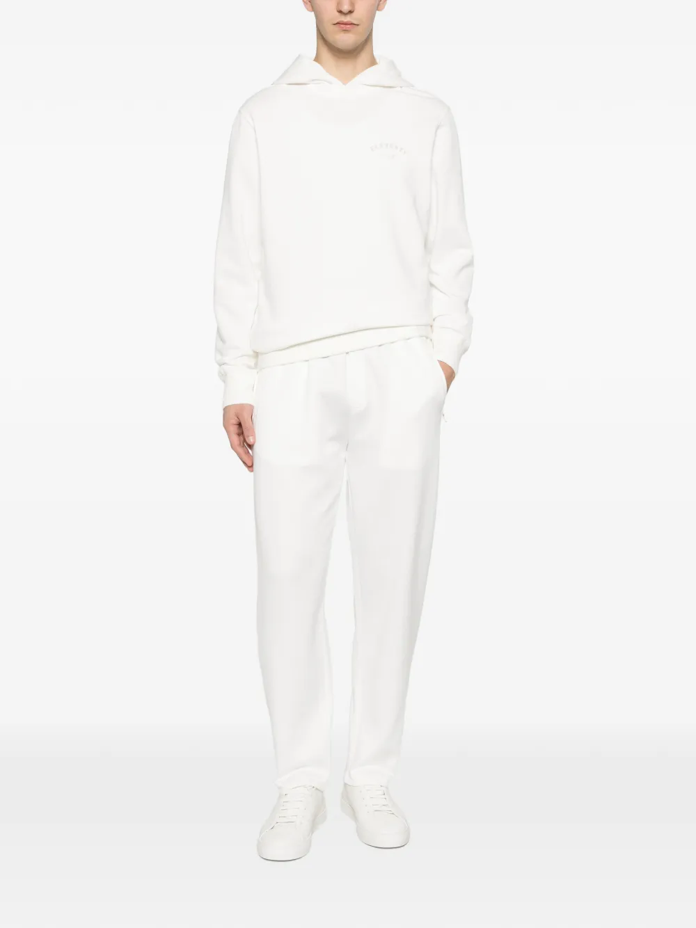 Eleventy Hoodie met ronde hals Wit
