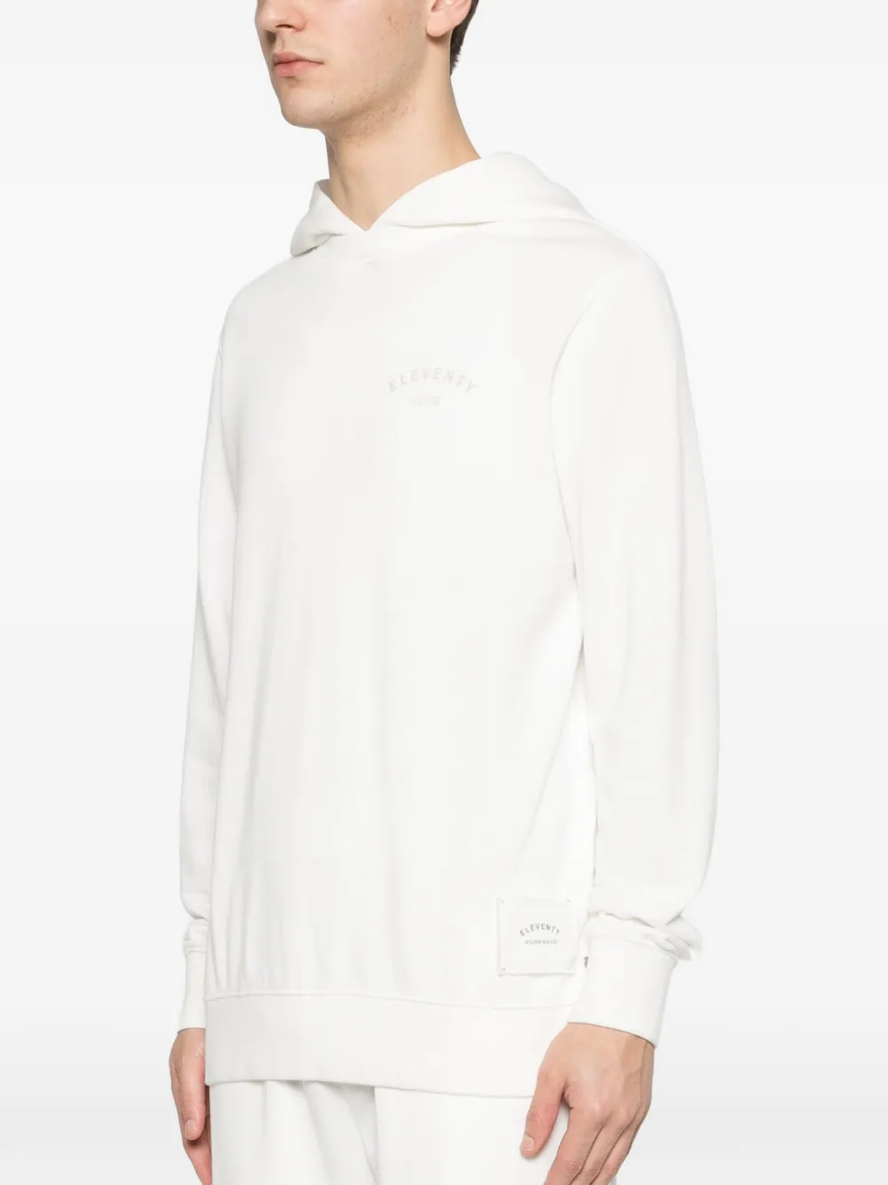 Eleventy Hoodie met ronde hals Wit