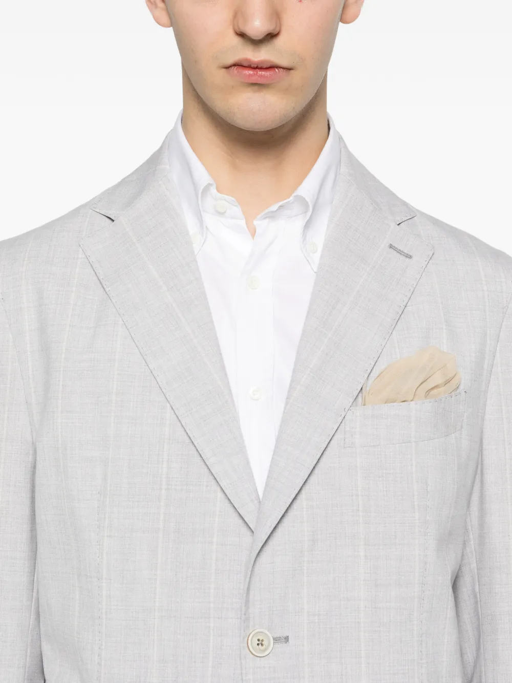 Eleventy Blazer met enkele rij knopen Grijs