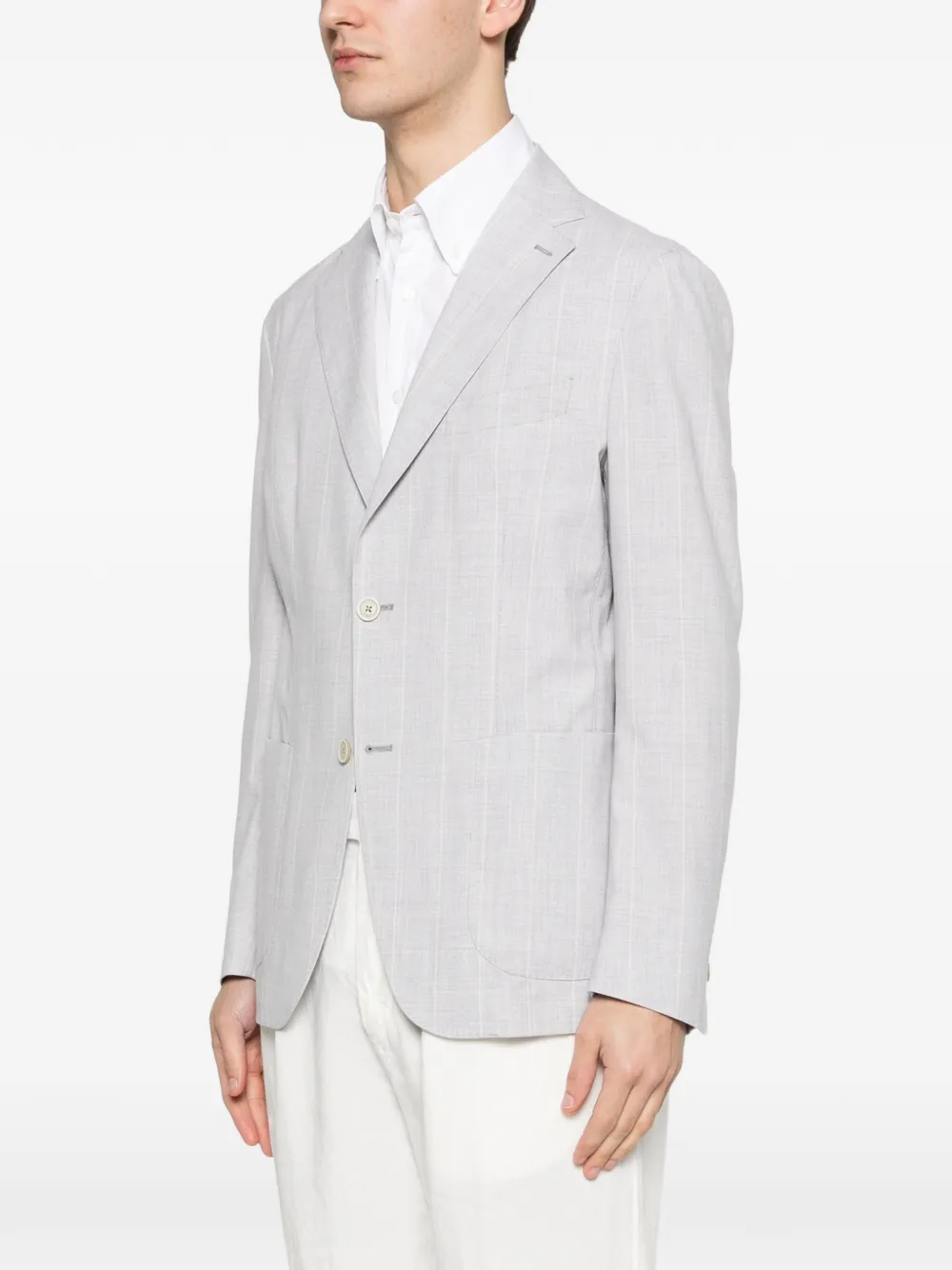 Eleventy Blazer met enkele rij knopen Grijs
