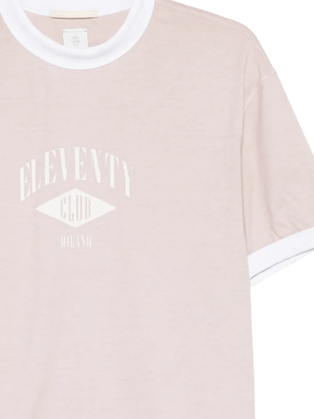  Eleventy Ringer Graphic T-shirt - Neutrals 