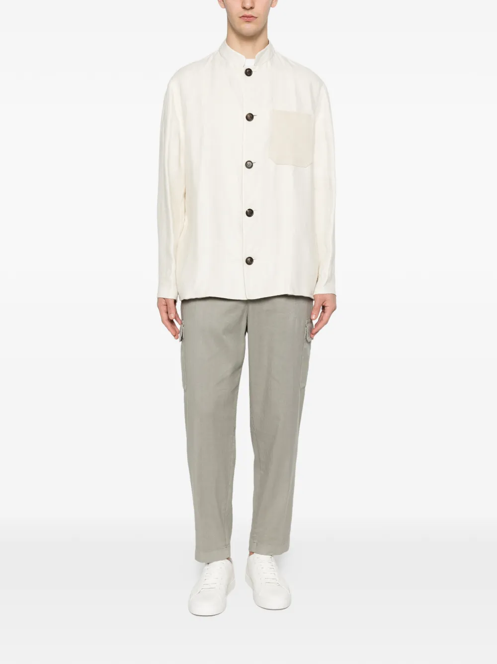 Eleventy 버튼 패치 포켓 오버셔츠 | 셔츠 재킷 | Image 2