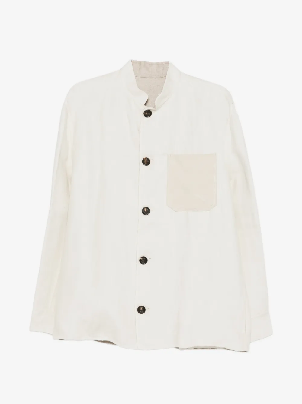 Eleventy buttoned patch-pocket overshirt | Neutrals | Image 1