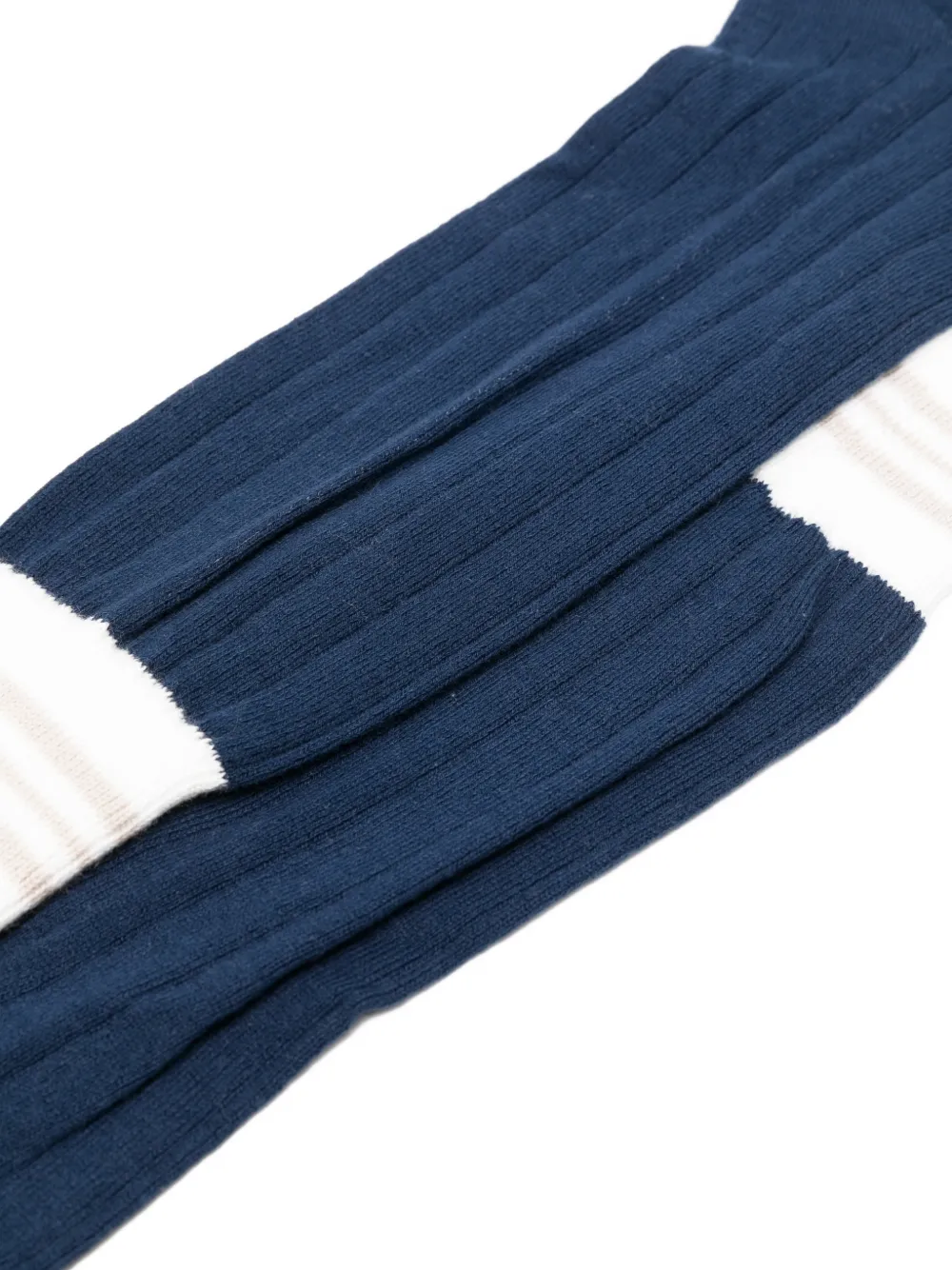  Eleventy Ribbed Stripe Socks - Blue 