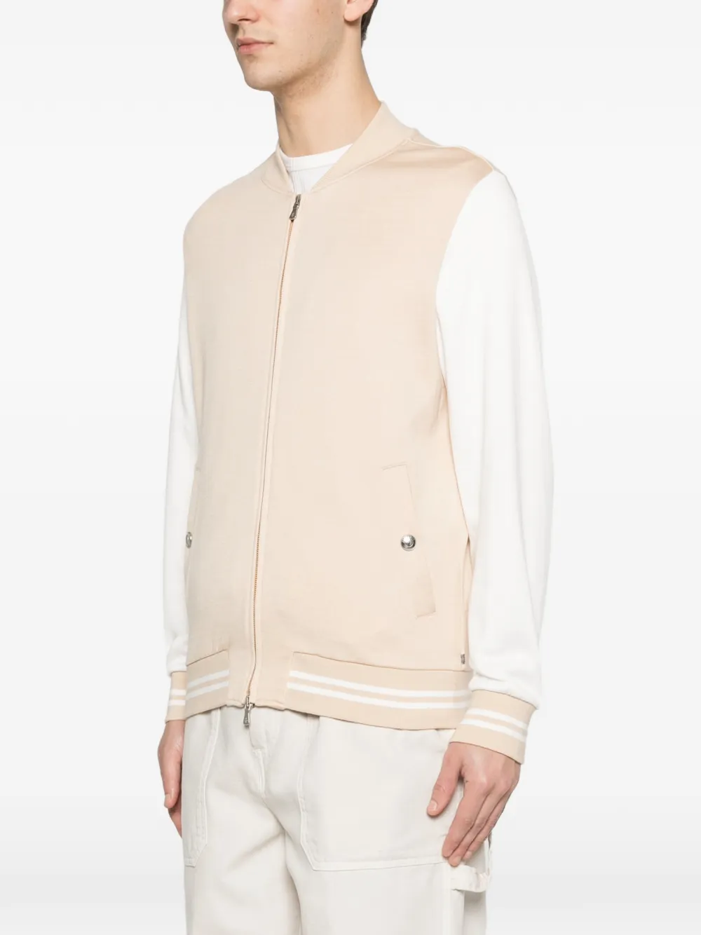Eleventy Bomberjack met rits Beige
