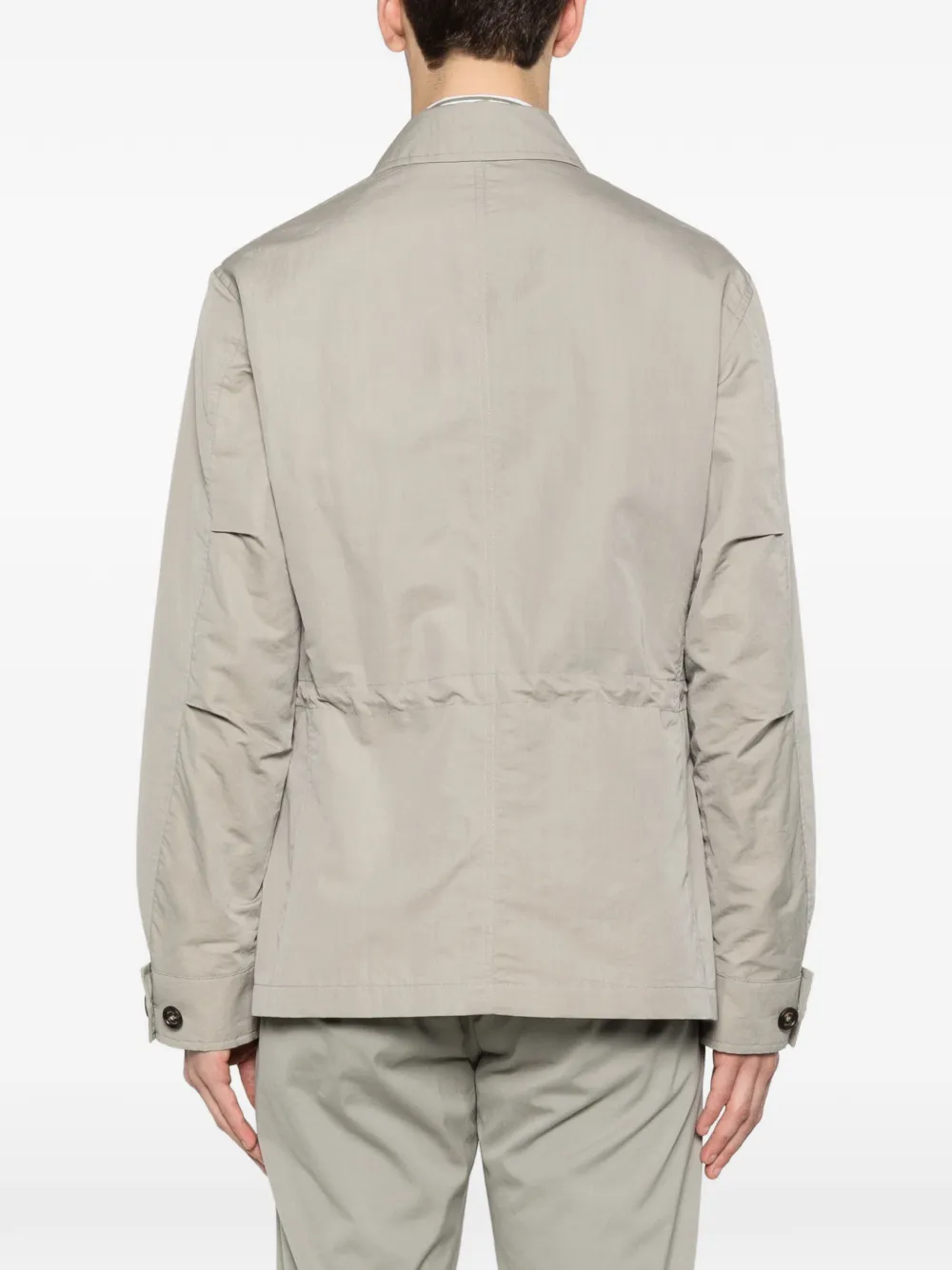 Eleventy Jack met opgestikte zak Beige