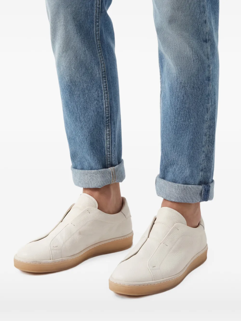 Eleventy Leren sneakers Beige