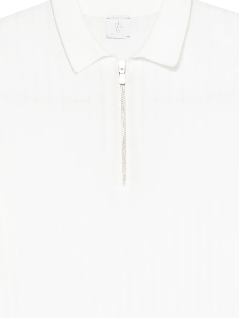 Eleventy Poloshirt met halve rits Wit