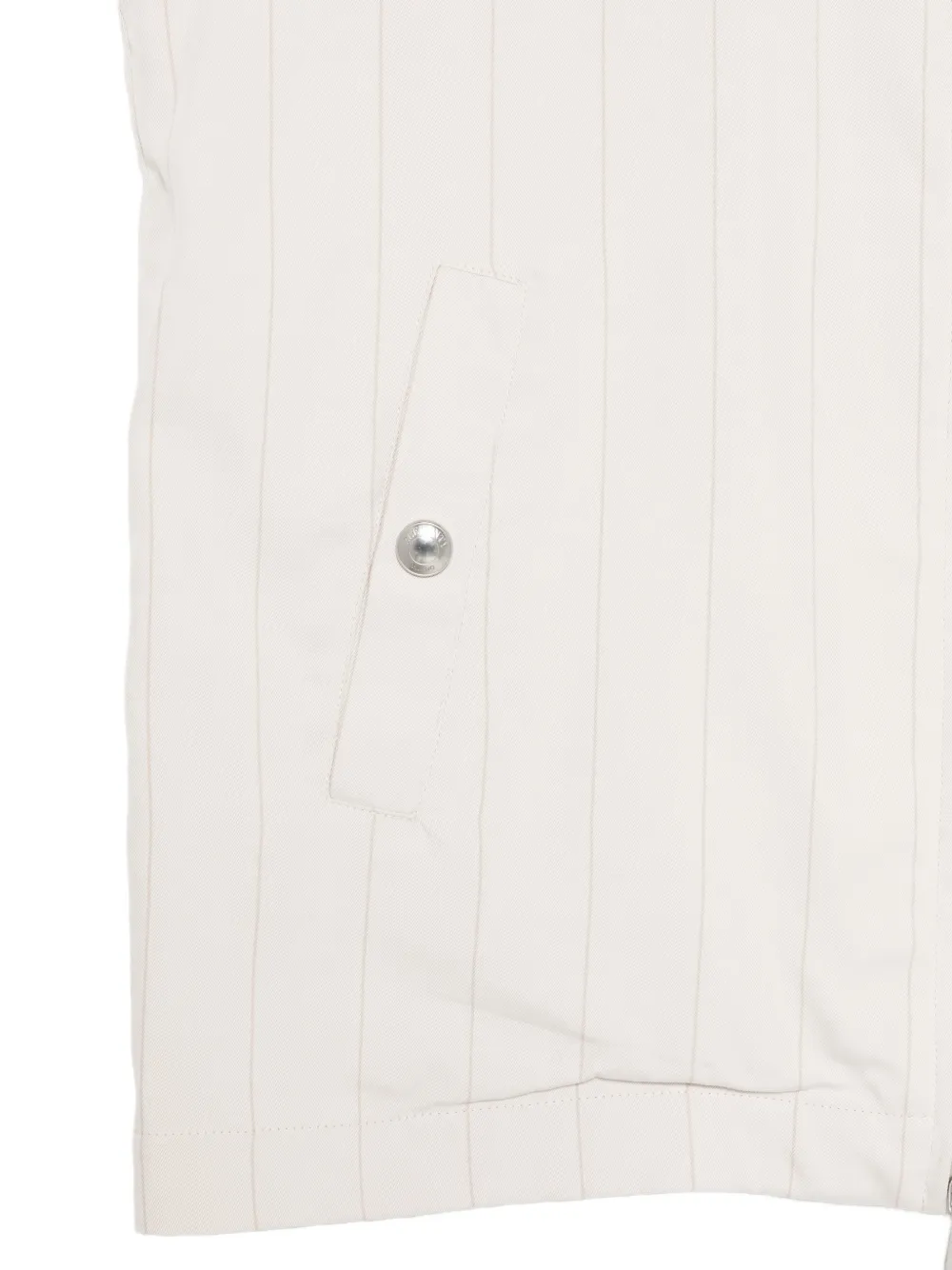 Eleventy Gilet met krijtstreep en rits Beige