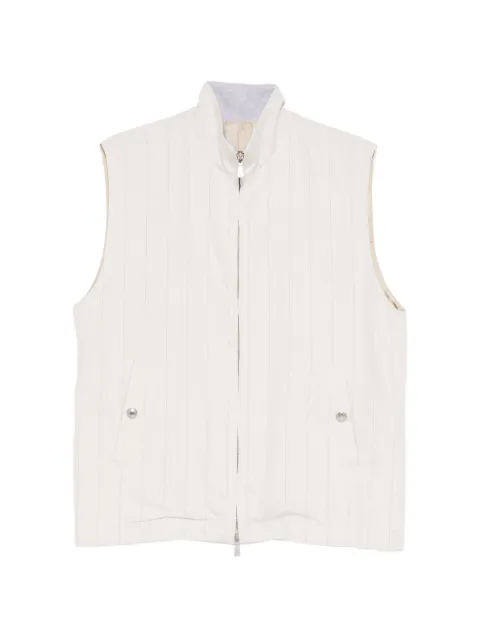 Eleventy gilet zippé à rayures