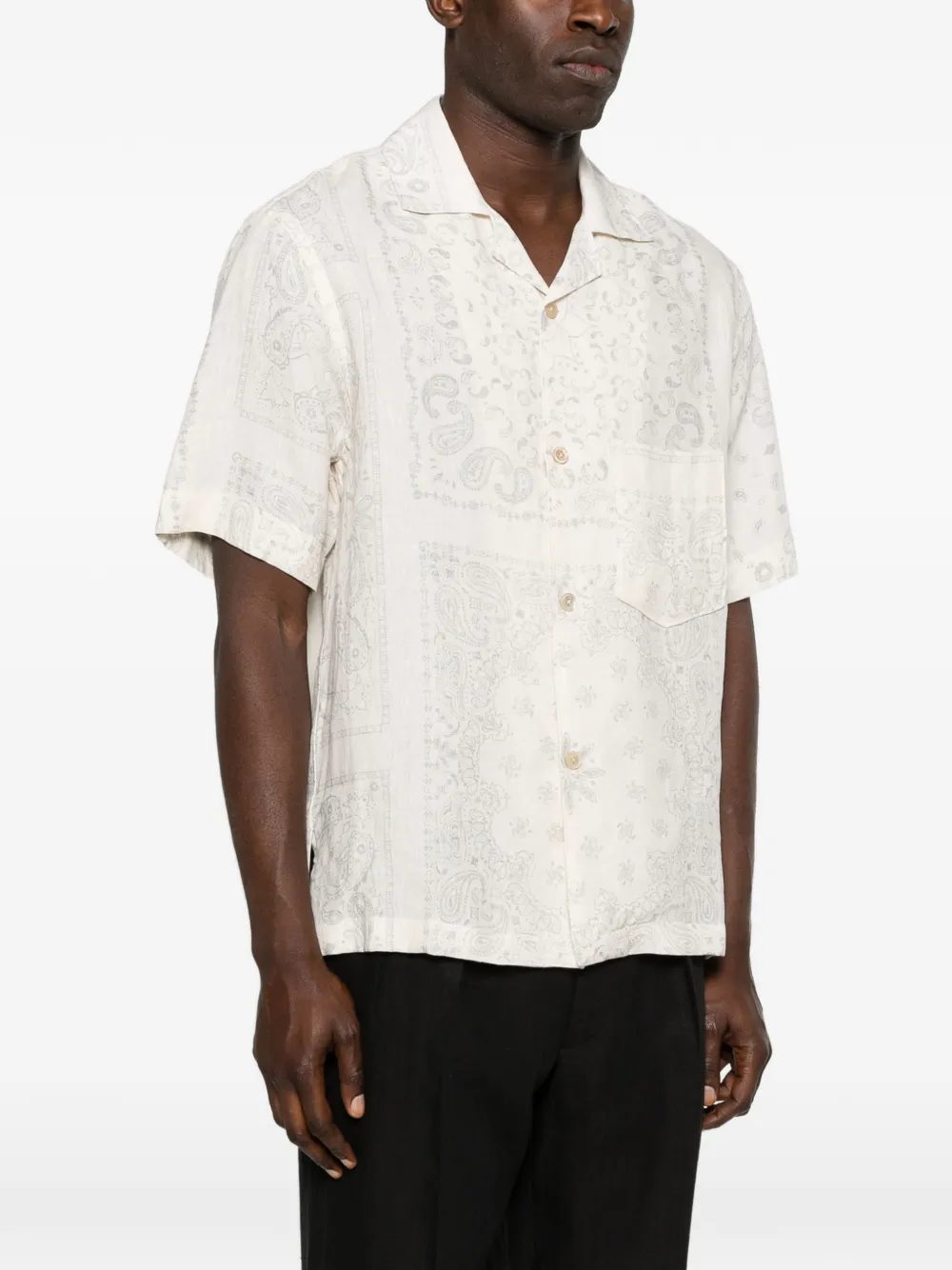 Eleventy Overhemd met paisley-print Beige