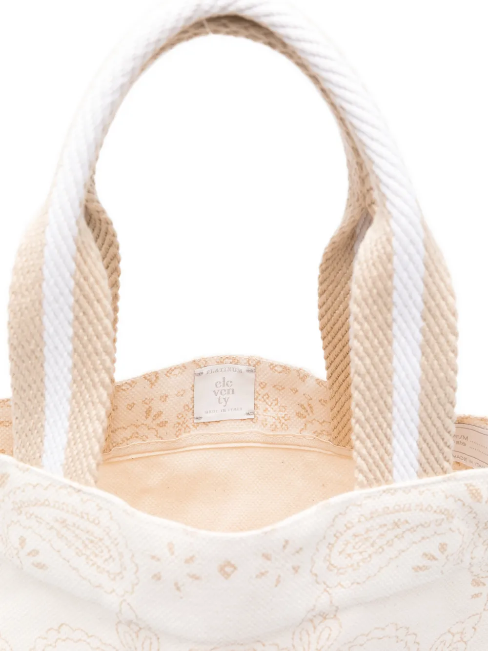 Eleventy Shopper met logo Beige