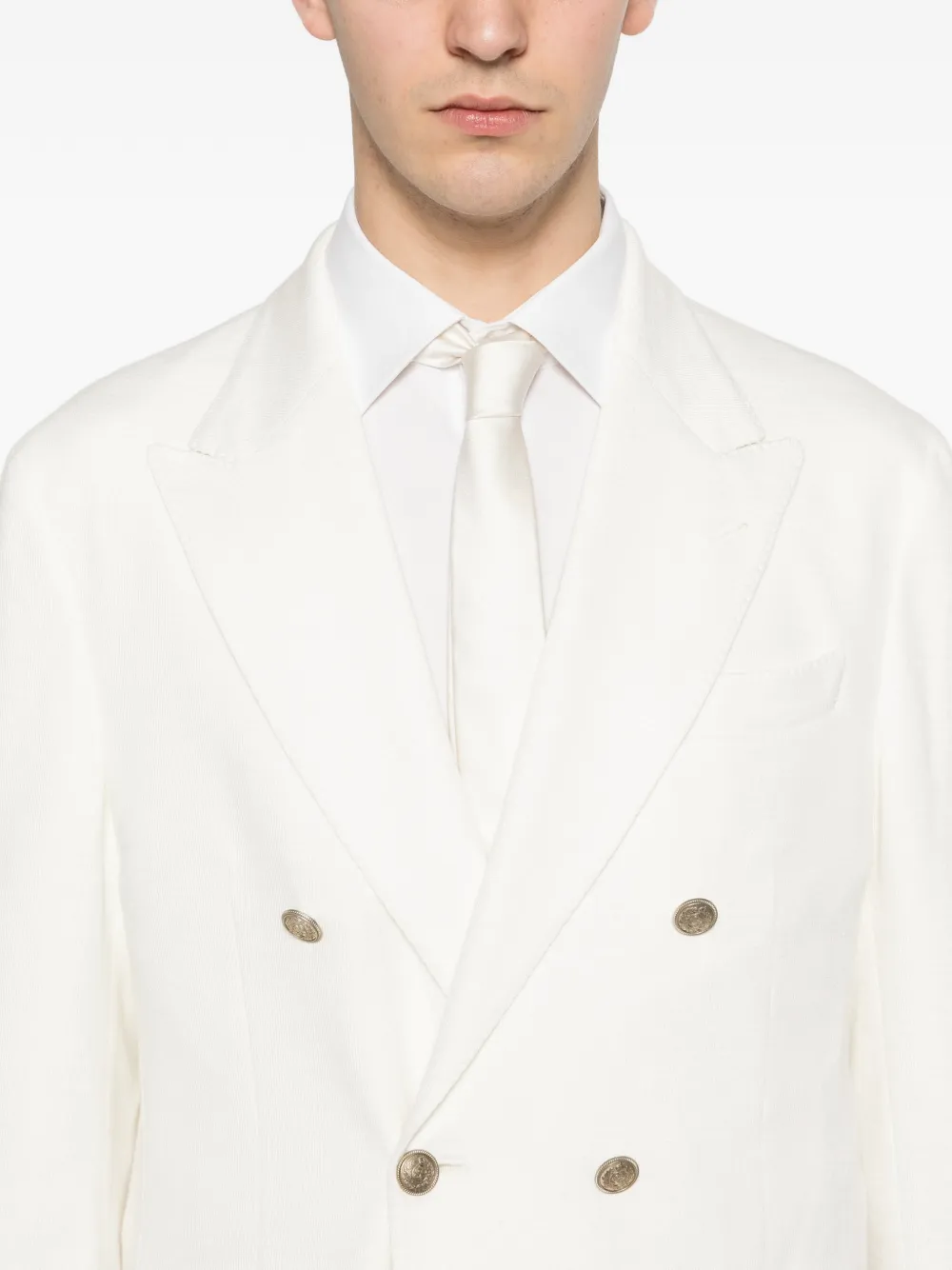 Eleventy Blazer met dubbele rij knopen Wit