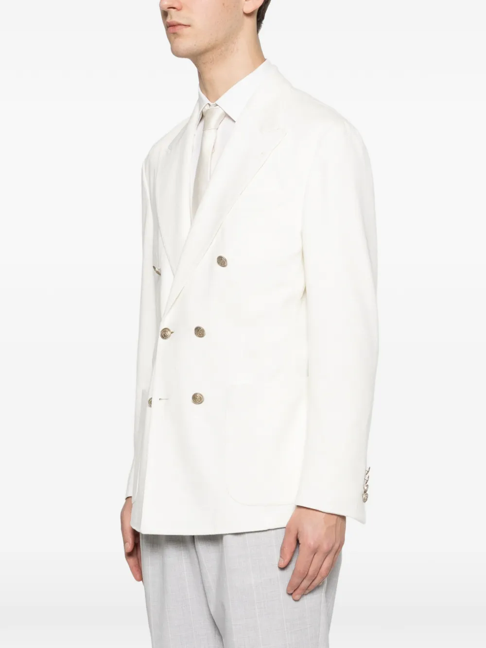Eleventy Blazer met dubbele rij knopen Wit